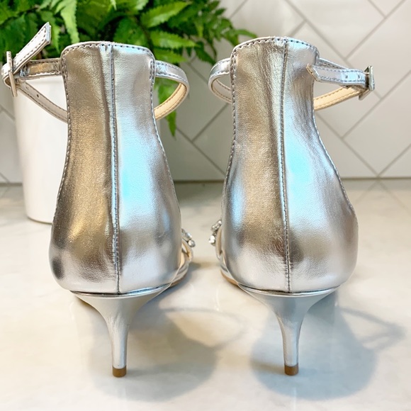 Jewel Badgley Mischka Dash Embellished Halo Strap Women’s Heels (Size 8.5) - Picture 6 of 10